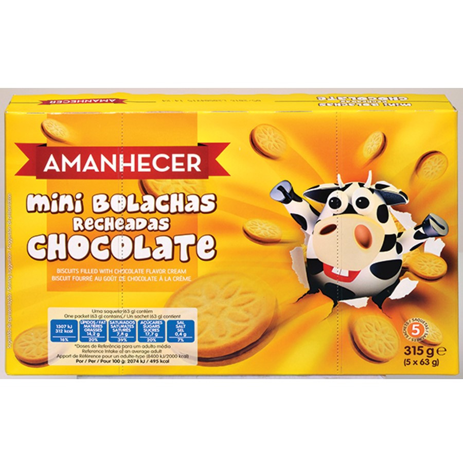 Product Bolachas Recheadas Mini Amanhecer Cacau 210 G