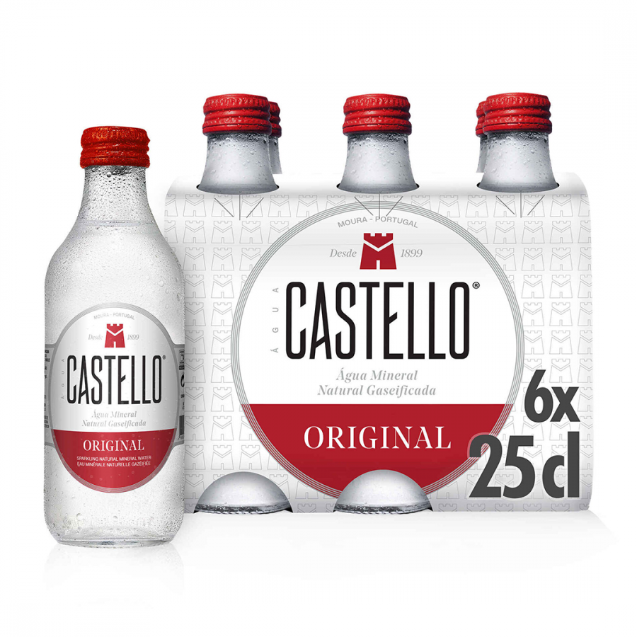 Castelos Spring Water Product: Água com Gás Castello (Em Pk 6) TP 25 Cl